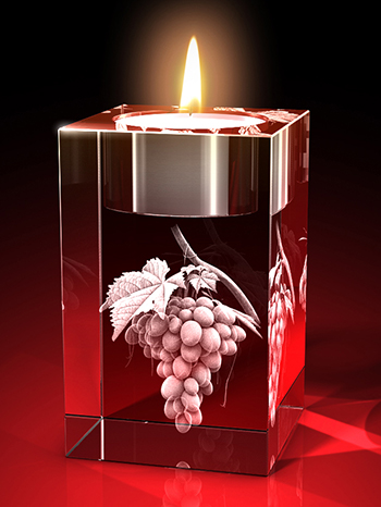 Weinaccessoire : Wein Deko Teelichthalter – GLASFOTO.COM