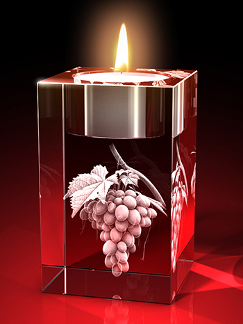 Weinaccessoire : Wein Deko Teelichthalter – GLASFOTO.COM