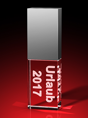 Wunschtext - USB-Stick, LED weiß, 16 GB – GLASFOTO.COM