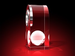 Yin-Yang 3D - Uhr, Glas rund – GLASFOTO.COM