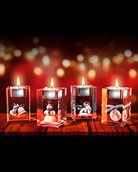 Ein moderner Adventskranz ist ein Blickfang. Stellen Sie einen Kranz aus sechs verschiedenen Motiven zusammen. Nur bei GLASFOTO.COM.