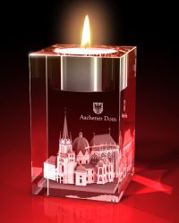 Glasfoto – Teelichthalter aus Glas