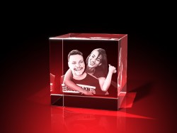 3D-Porträt vom Foto – 1 Person – Quader 40 x 60 x 40 mm – GLASFOTO.COM