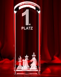 Schach Pokal - Schachbrett - 1. Platz - Quader RD