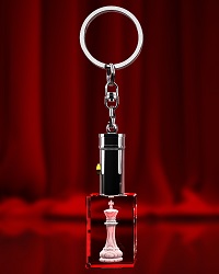 Schach Schlüsselanhänger - König - LED Leuchte – GLASFOTO.COM