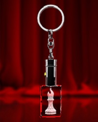 Schach Schlüsselanhänger - Läufer - LED Leuchte – GLASFOTO.COM