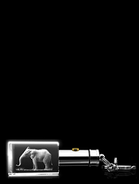 Babyelefant – Schlüsselanhänger Elefant mit LED Licht von GLASFOTO.COM