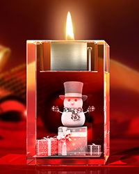 Adventskranz : Teelichthalter Geschenke und Schneemann von GLASFOTO.COM