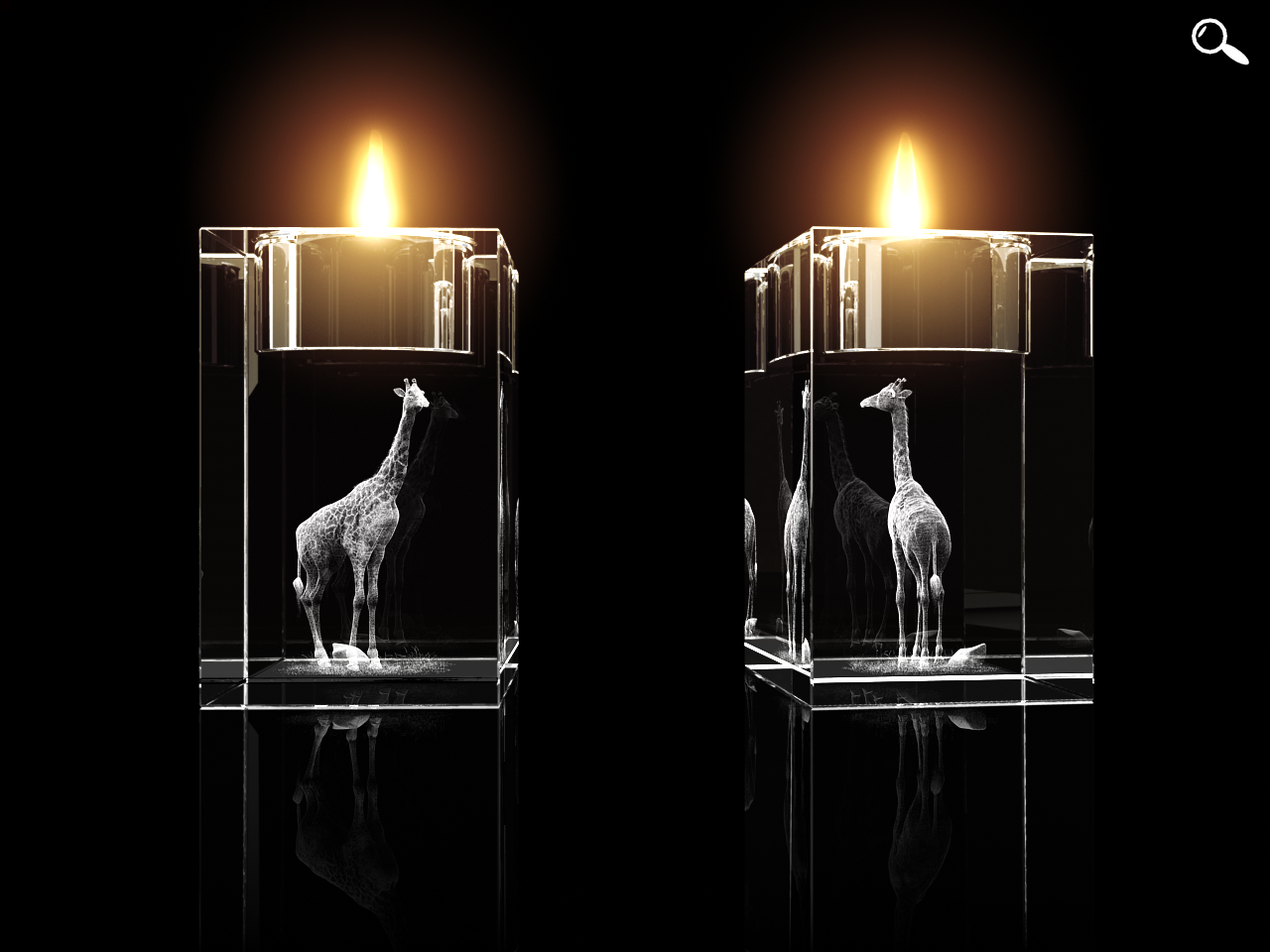 Giraffe - Teelichthalter – 3D Tiere von GLASFOTO.COM
