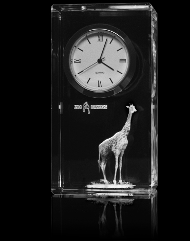 Zoo Souvenirs : Glasuhr mit Giraffe